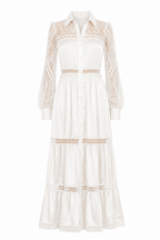 LACE SATIN MAXI DRESS