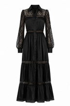 LACE SATIN MAXI DRESS