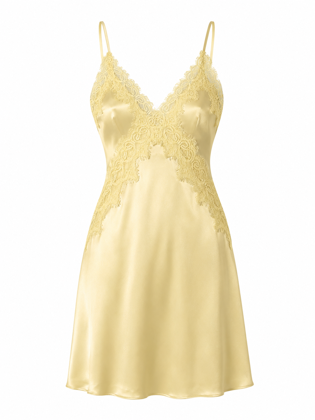 GOLDEN LACE SATIN DRESS