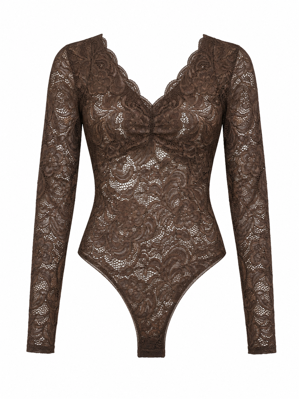 LACE CHOCOLATE BODYSUIT