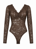 LACE CHOCOLATE BODYSUIT