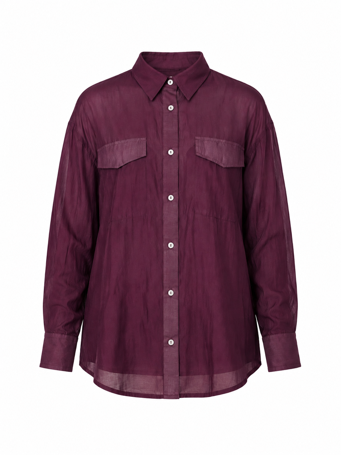 SHEER PLUM SHIRT