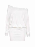 LACE WHISPER MINI DRESS