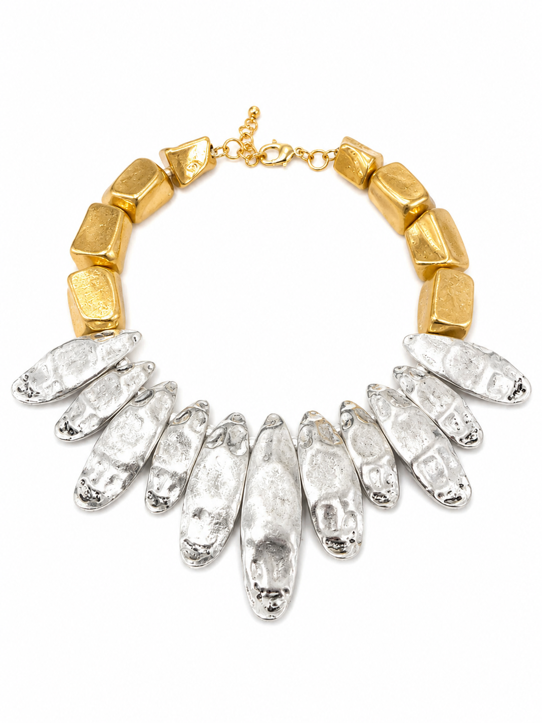GOLD & SILVER STATEMENT NECKLACE