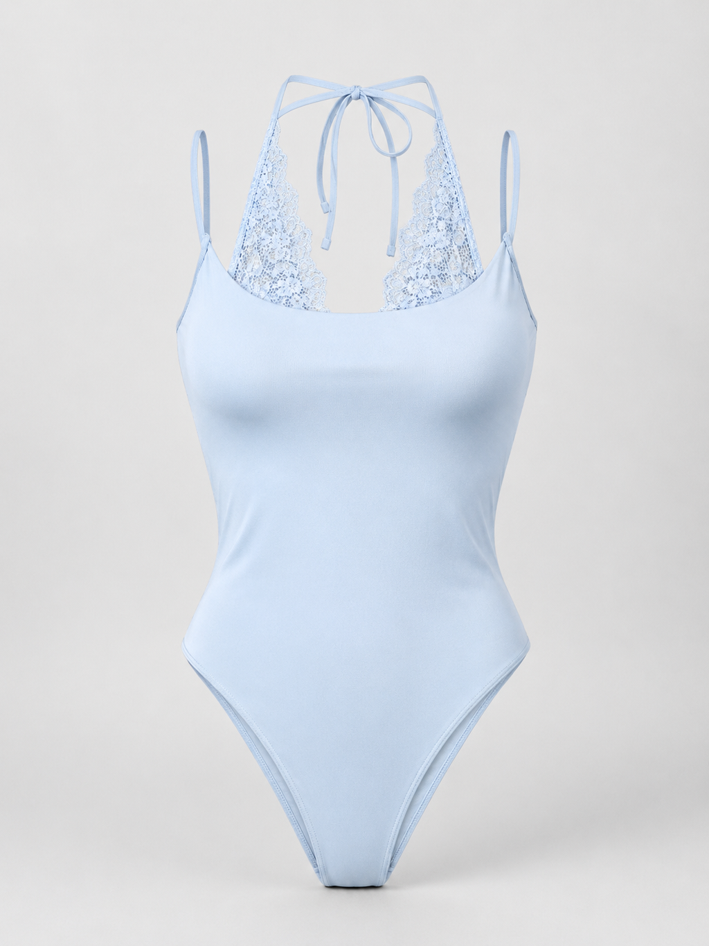 LACE HALTER BODYSUIT