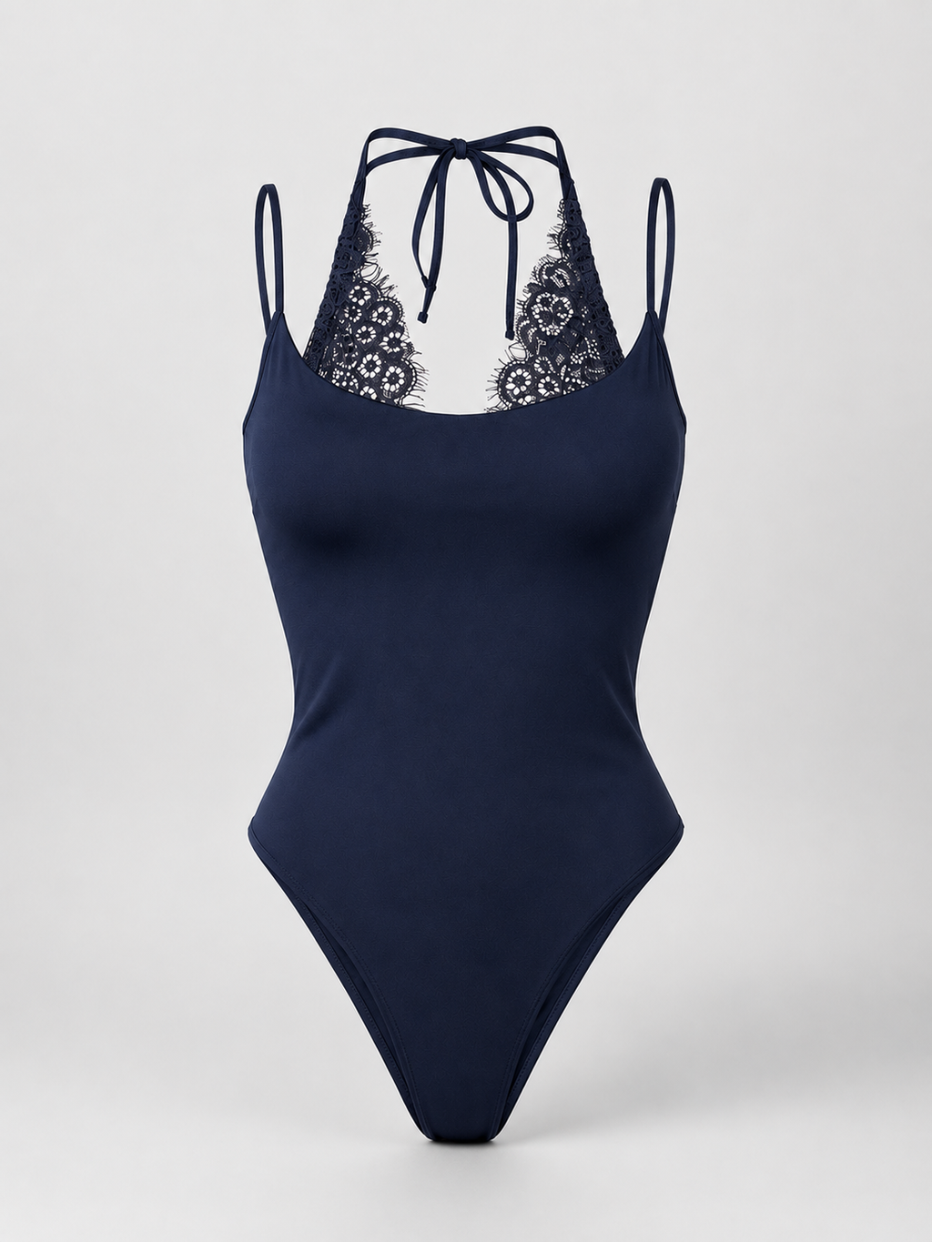 LACE HALTER BODYSUIT