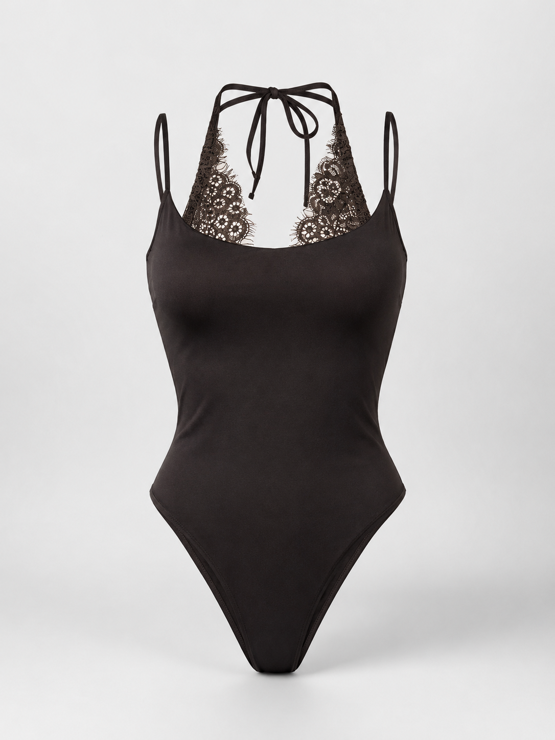 LACE HALTER BODYSUIT