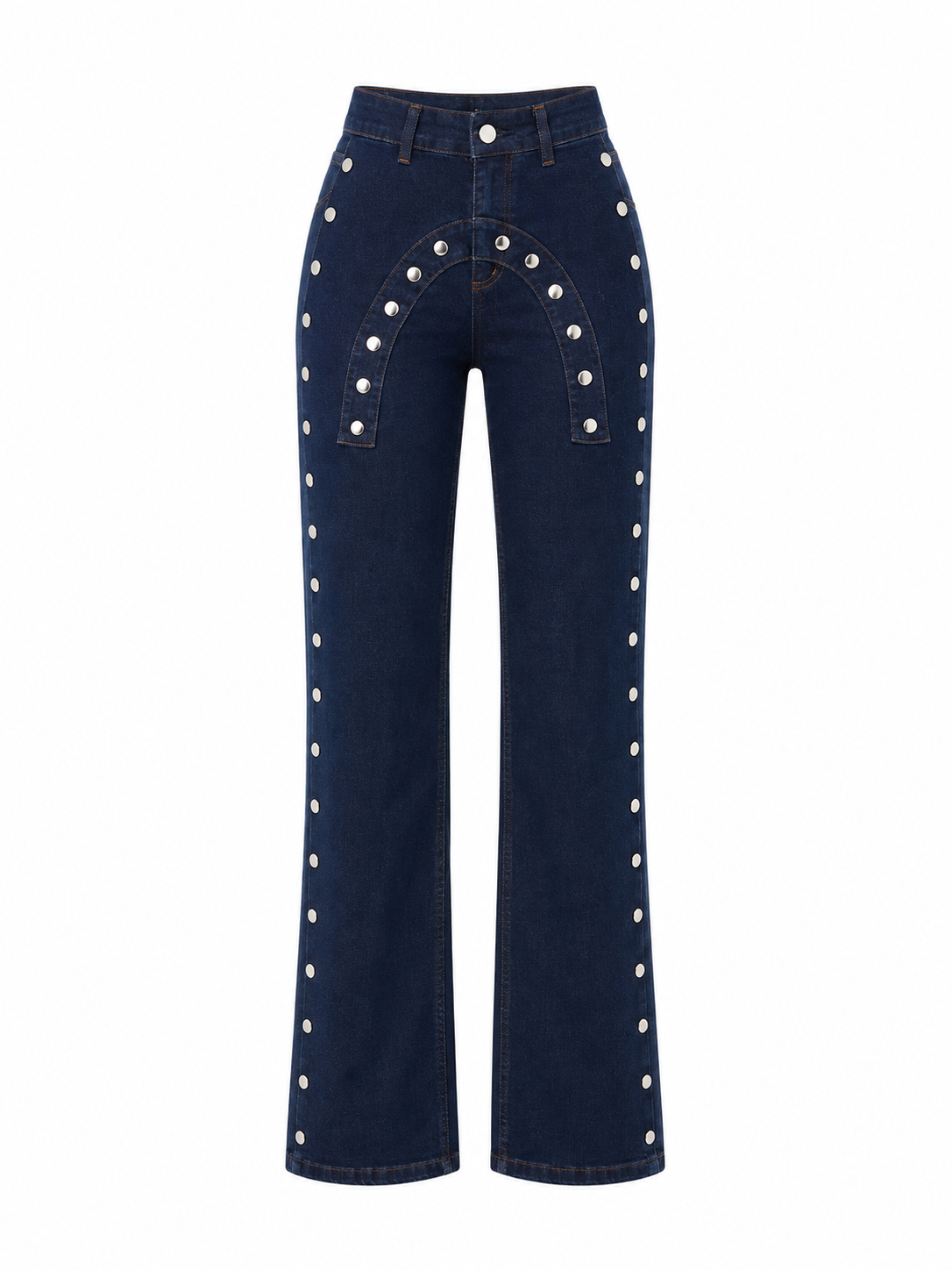 SILVER RODEO STUD JEANS