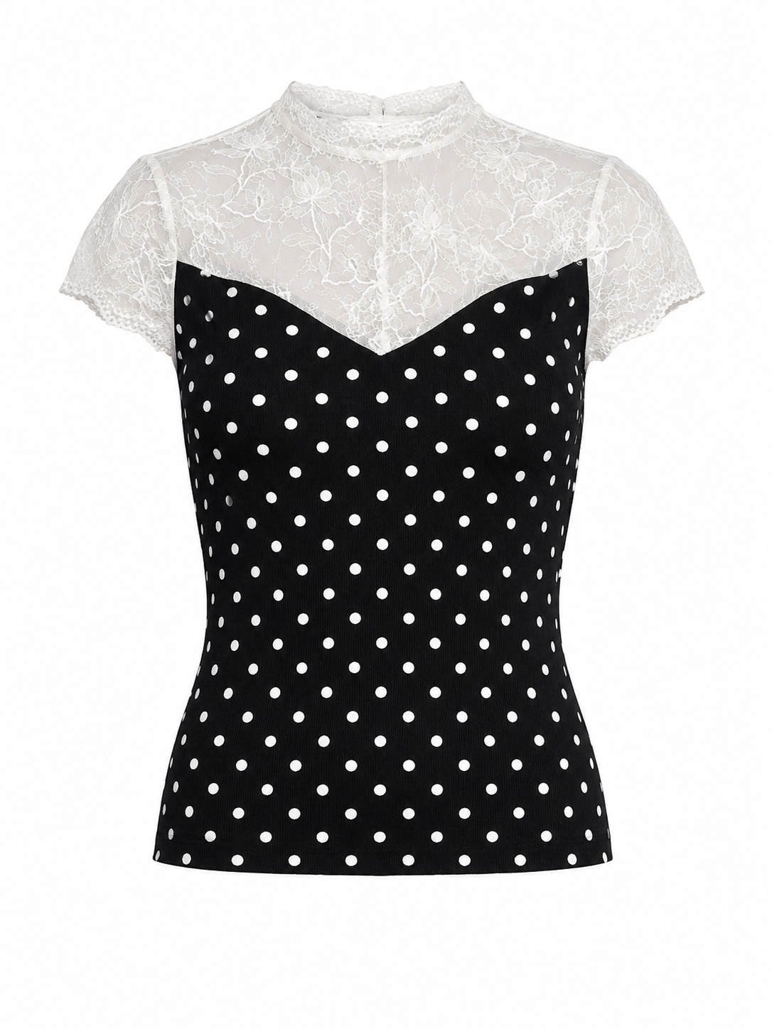 LACE POLKA DOT TOP