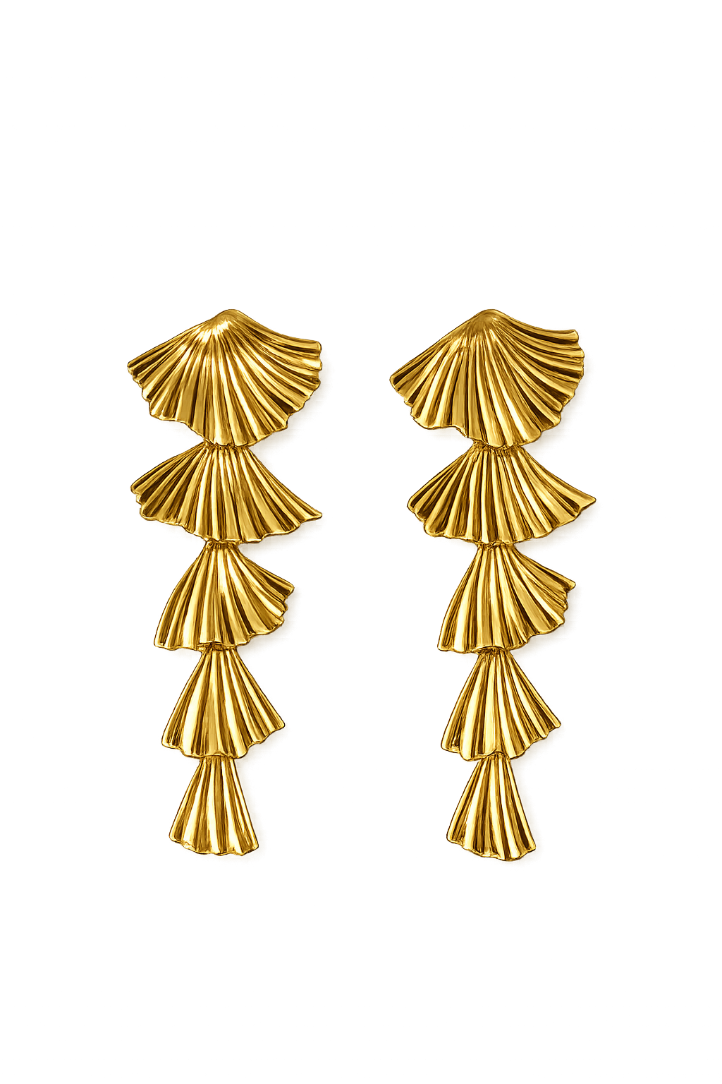 GOLDEN SHELL DROP EARRINGS