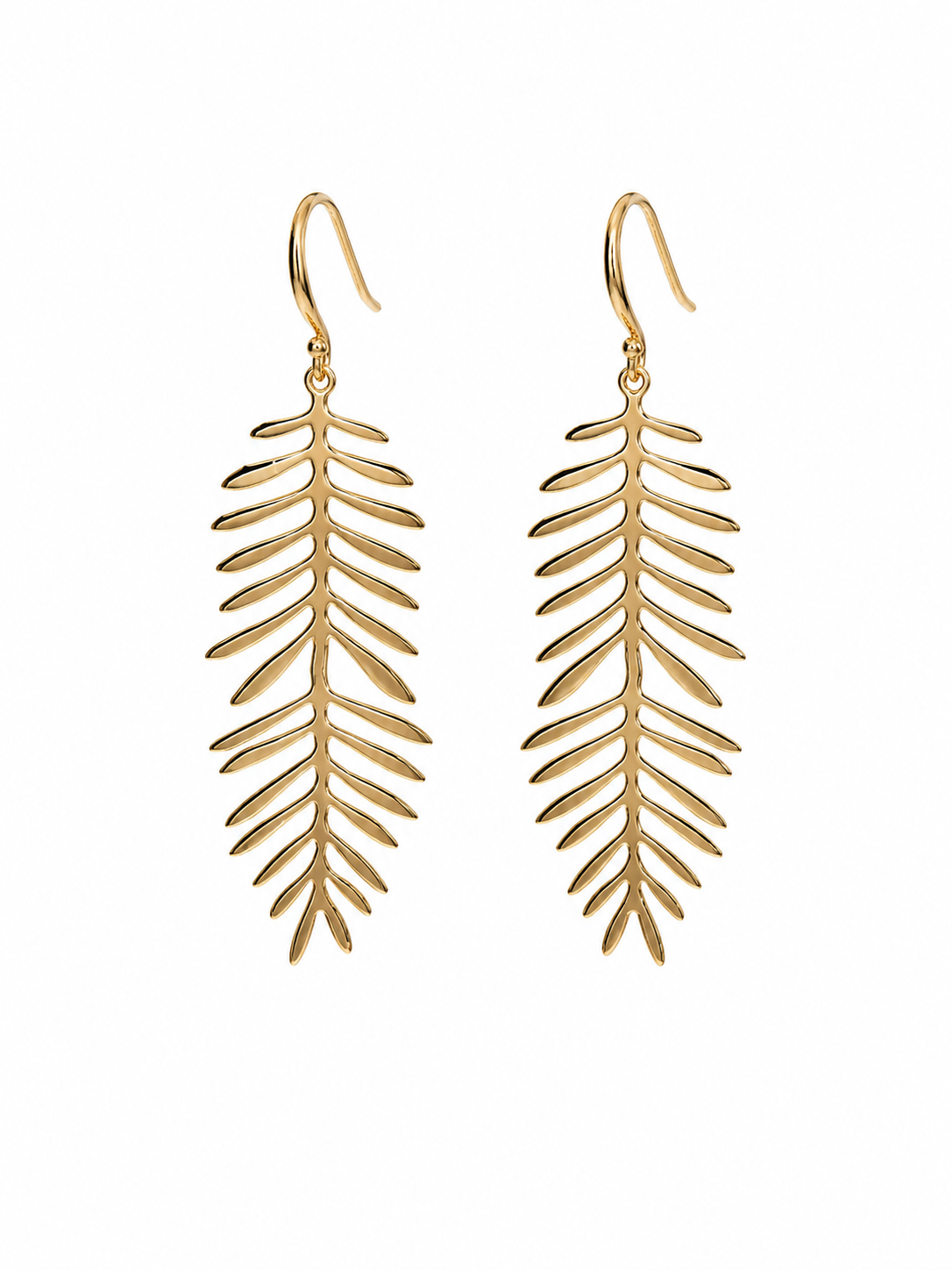 GOLDEN PALM DROP EARRINGS
