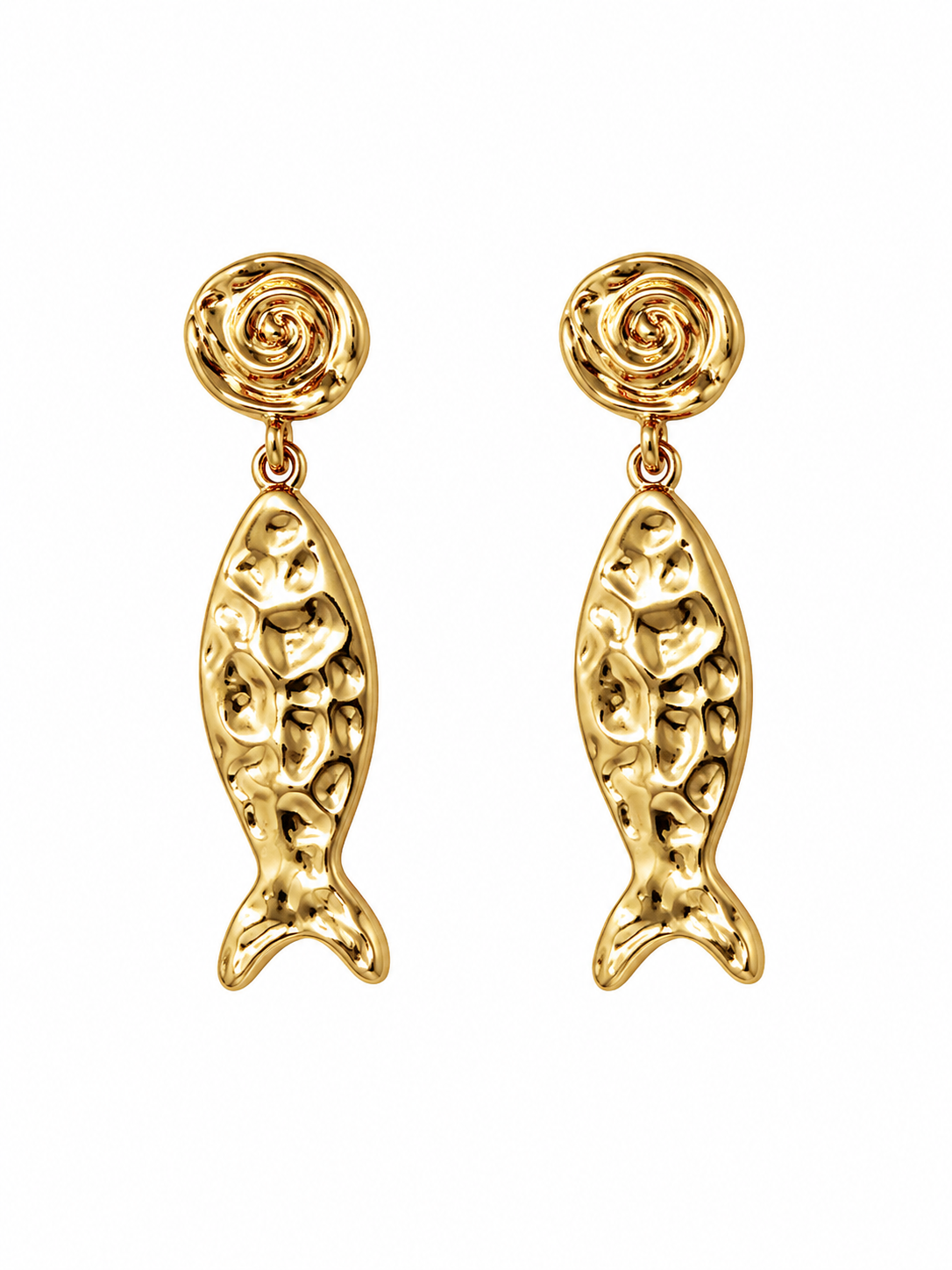 GOLDEN FISH DROP EARRINGS