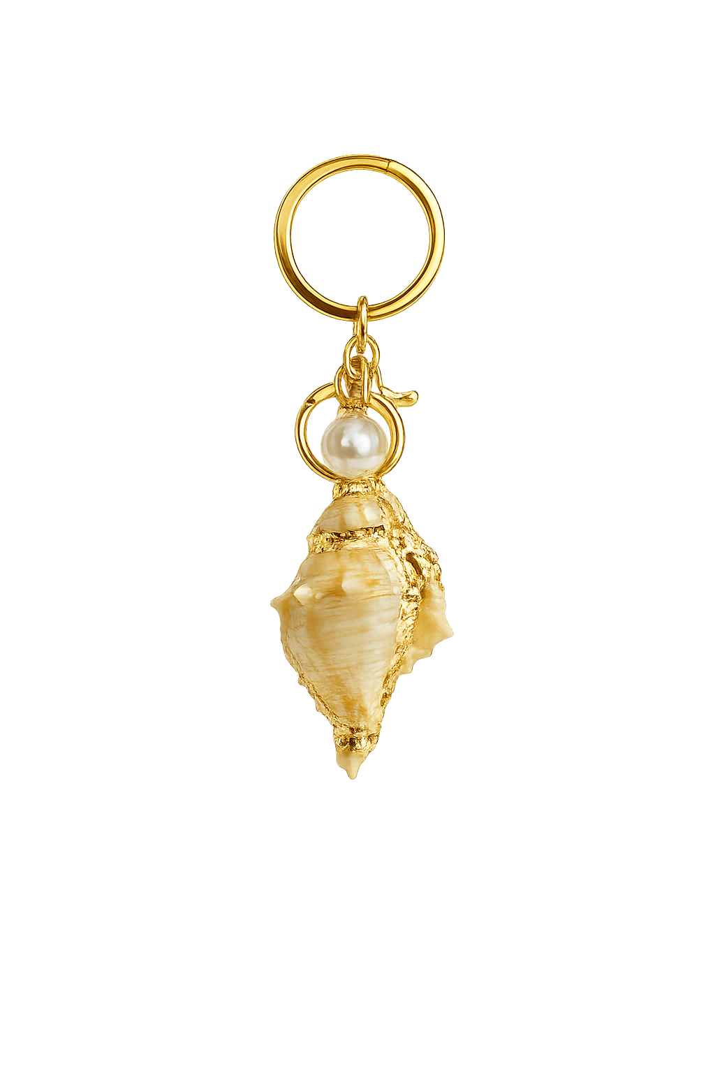 SEASHELL PEARL KEYCHAIN