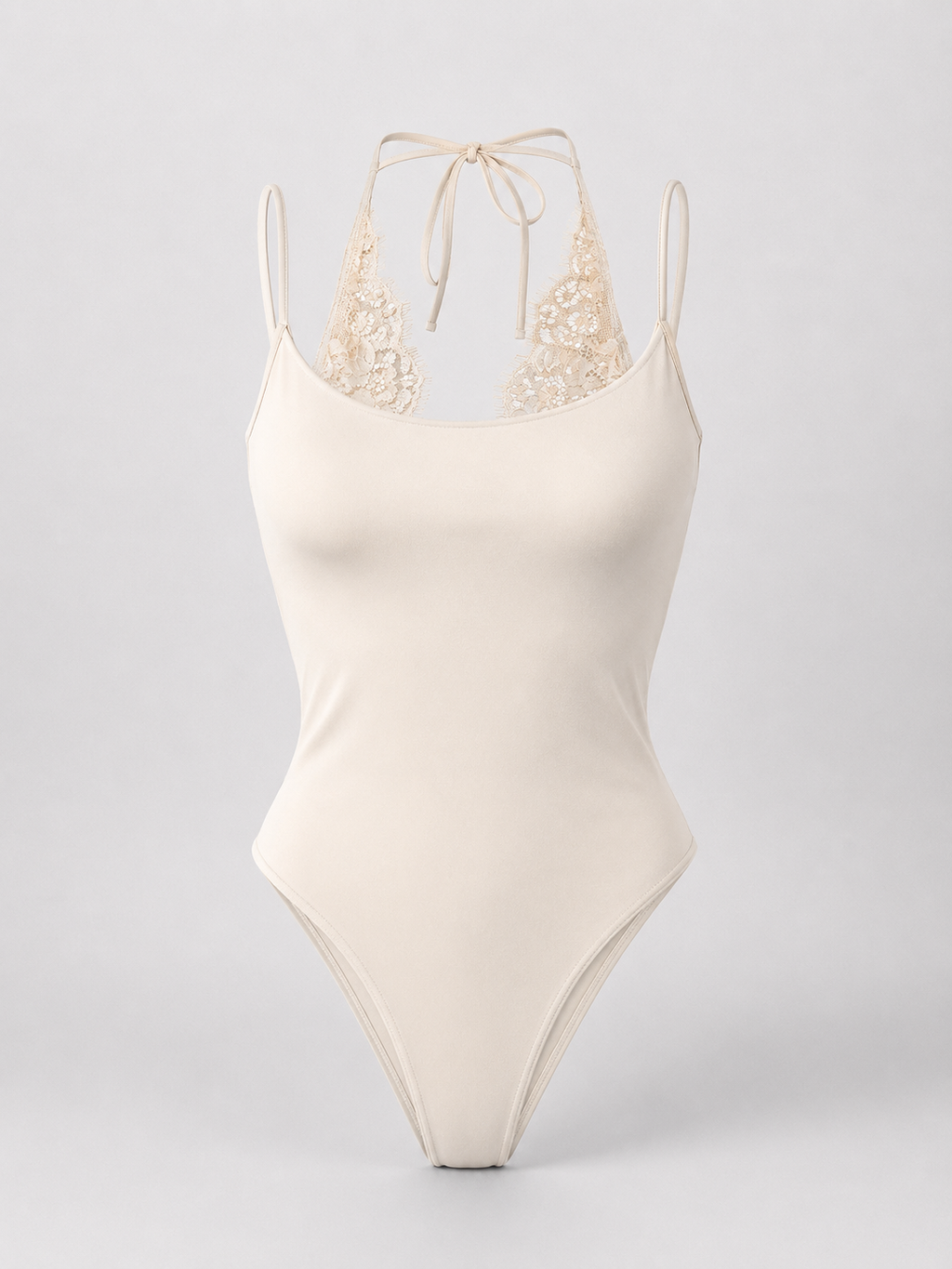 LACE HALTER BODYSUIT