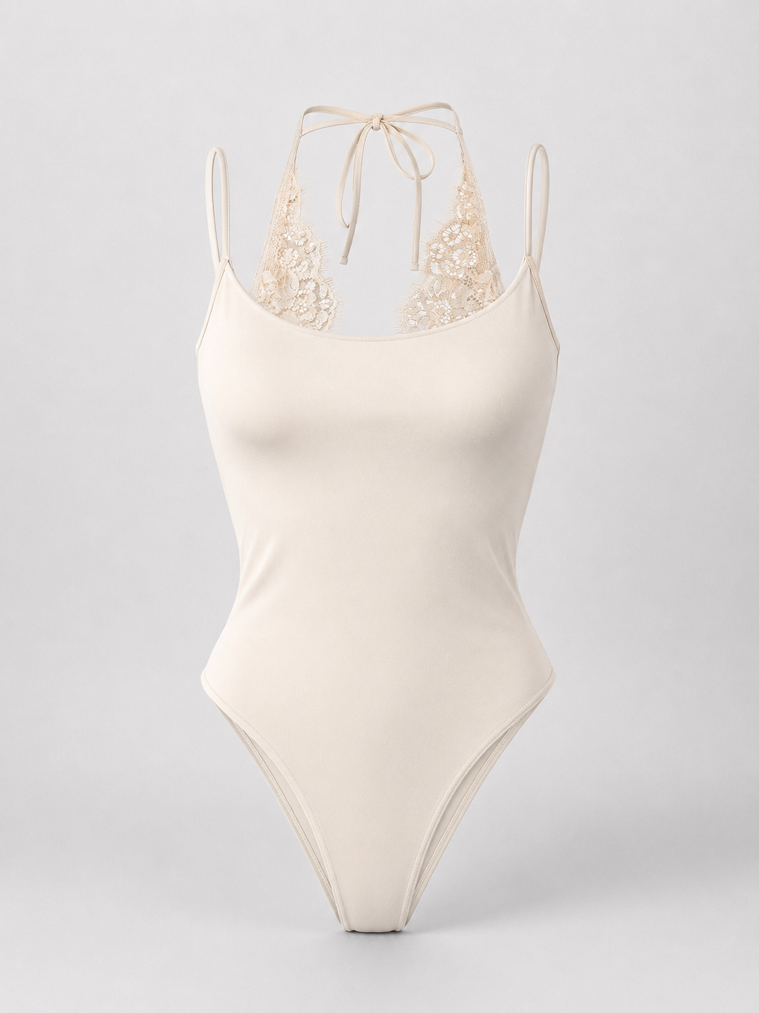 LACE HALTER BODYSUIT