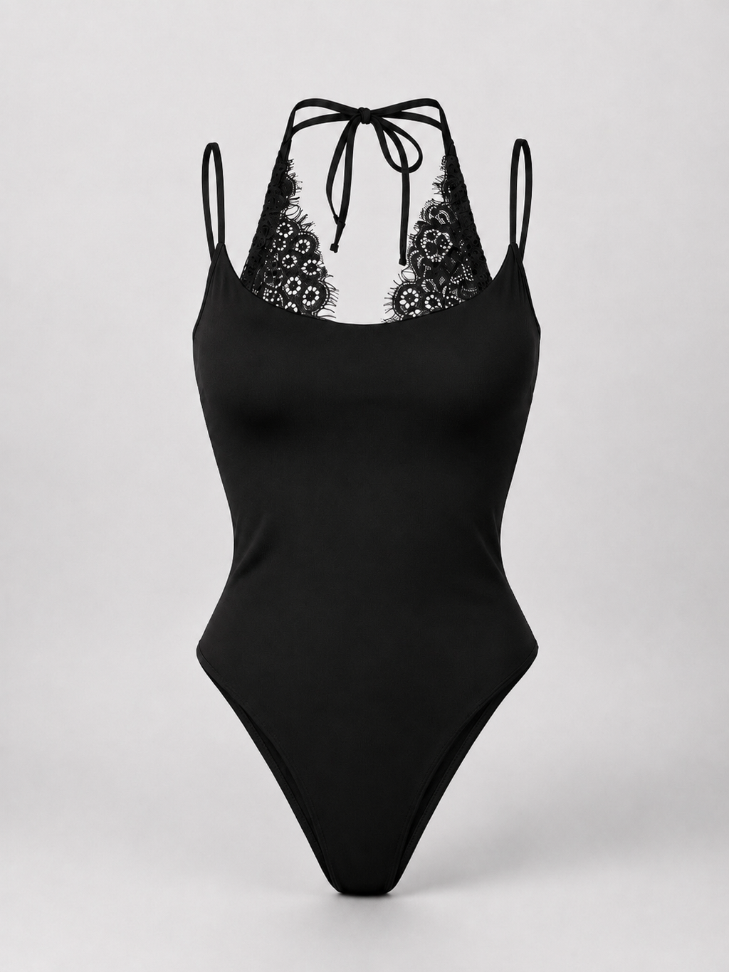 LACE HALTER BODYSUIT