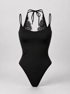 LACE HALTER BODYSUIT