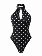 POLKA DOT HALTER BODYSUI
