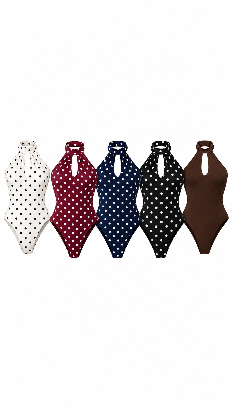 POLKA DOT HALTER BODYSUI