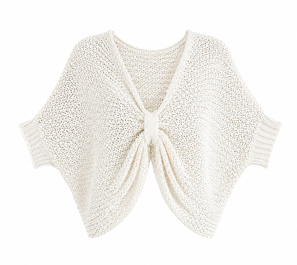 KNIT TIE FRONT SWEATER