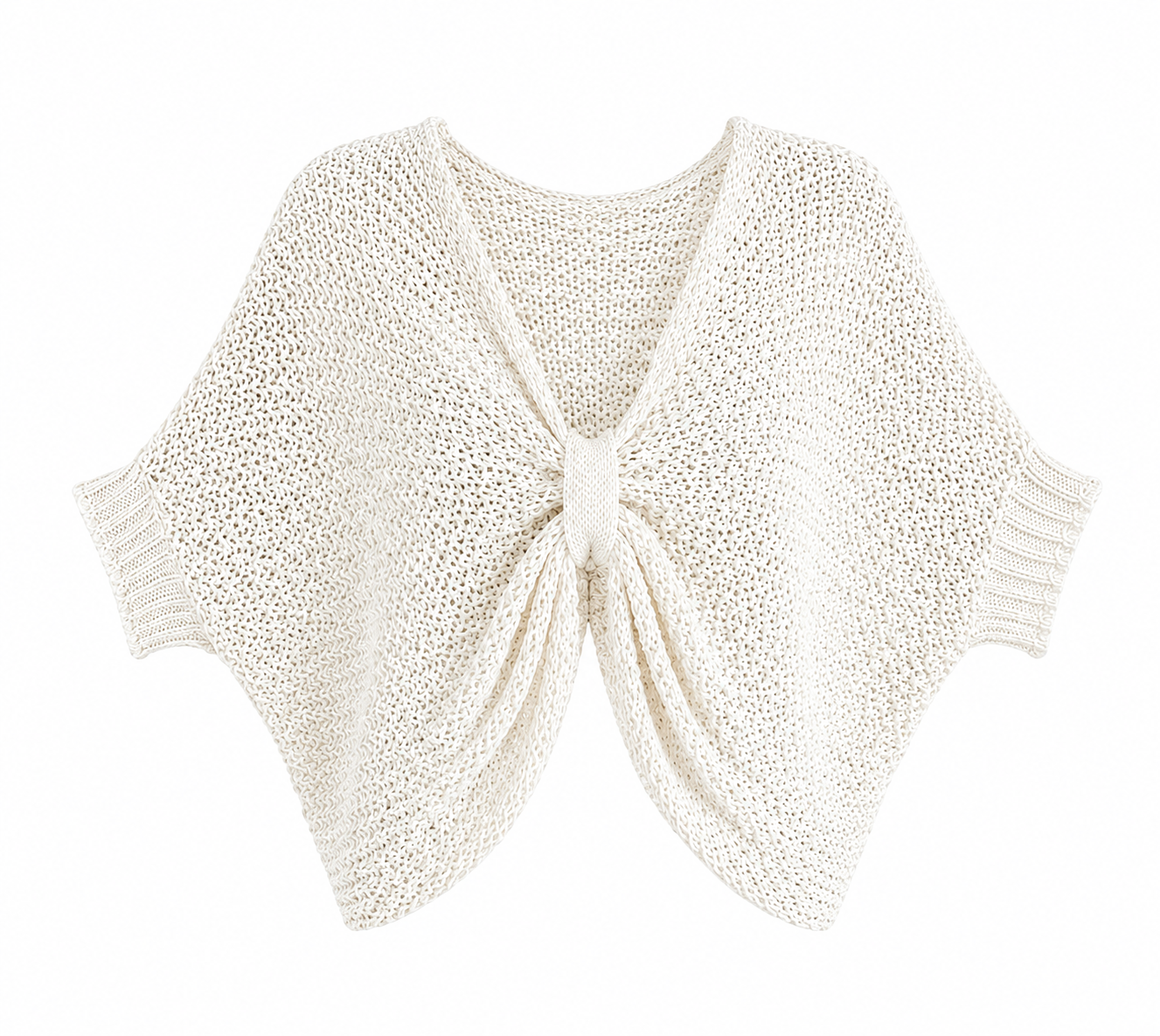 KNIT TIE FRONT SWEATER