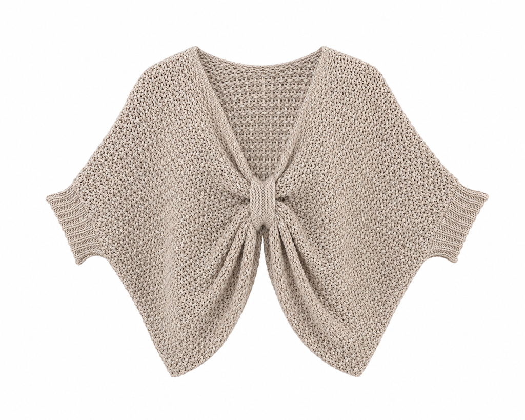 KNIT TIE FRONT SWEATER