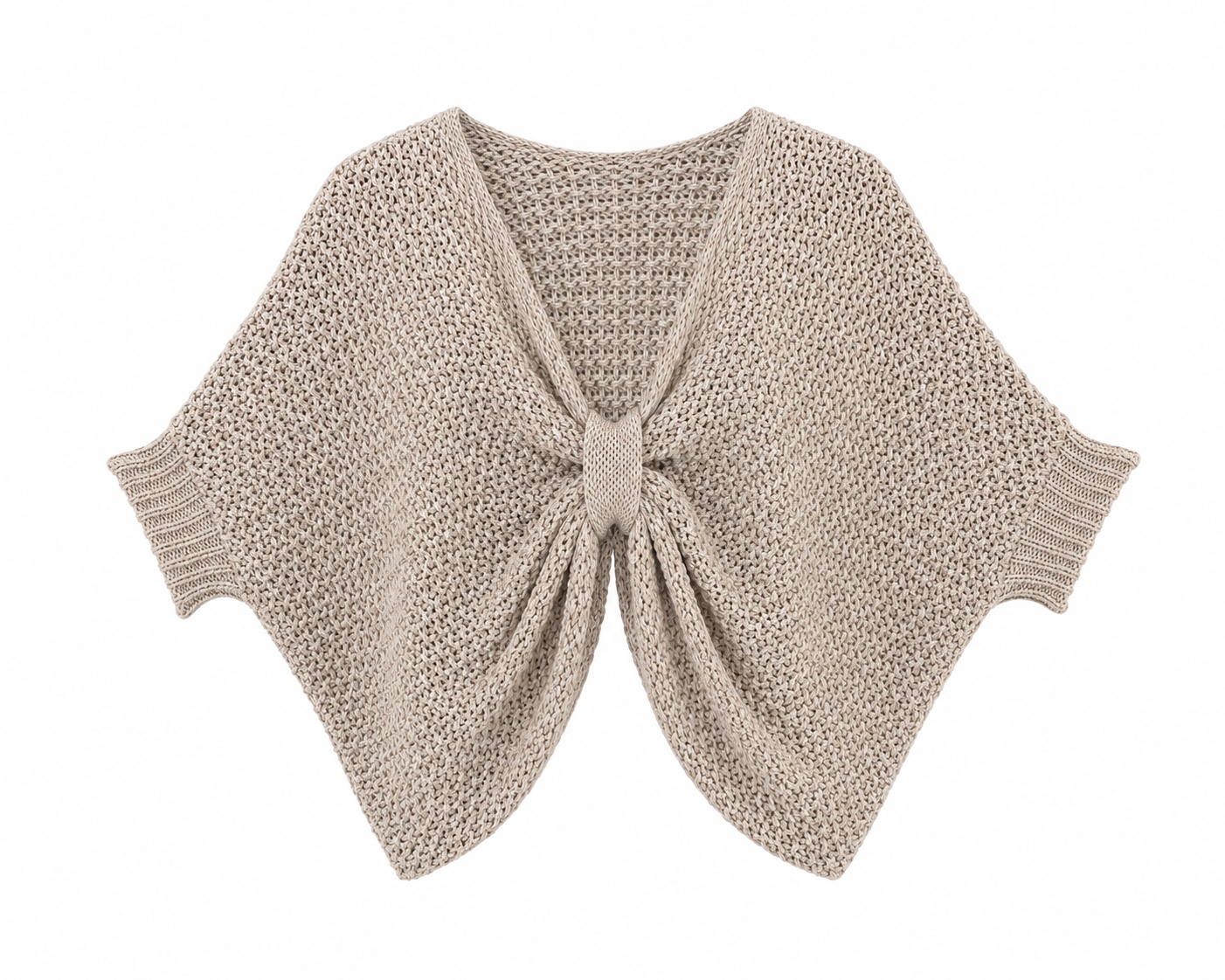KNIT TIE FRONT SWEATER