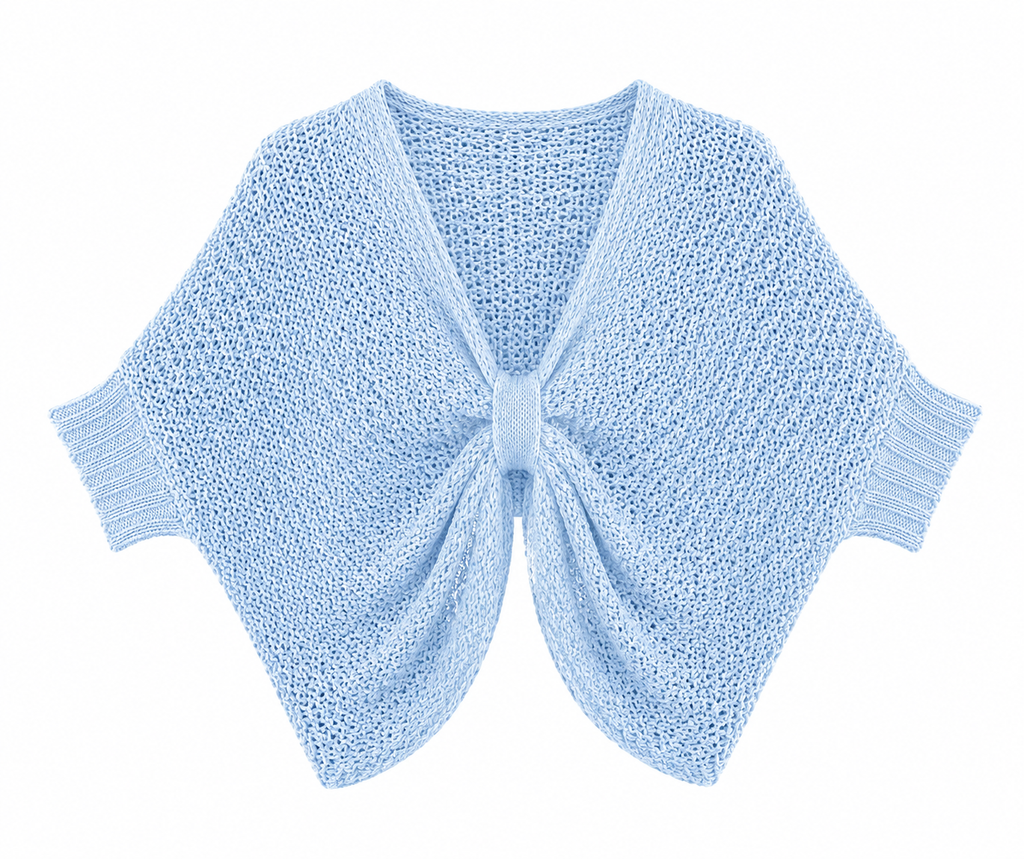 KNIT TIE FRONT SWEATER