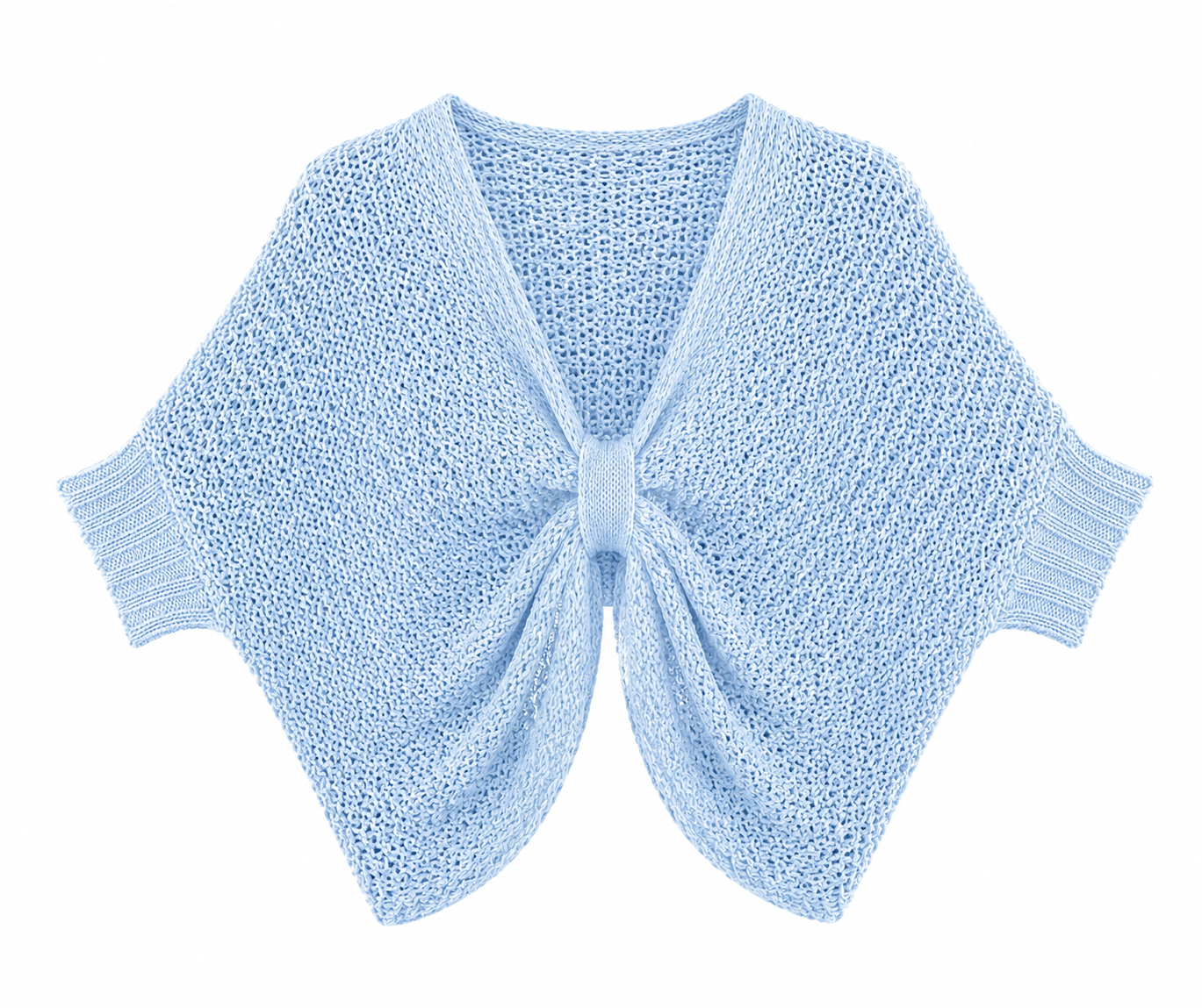 KNIT TIE FRONT SWEATER