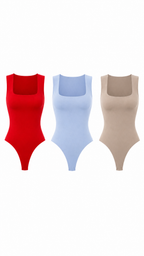 SECOND SKIN SQUARE NECK BODYSUIT