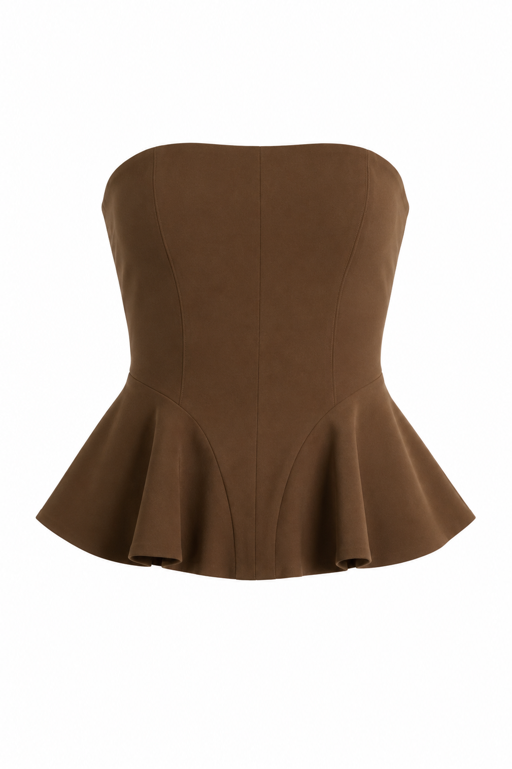 MOCHA SCULPT PEPLUM TOP