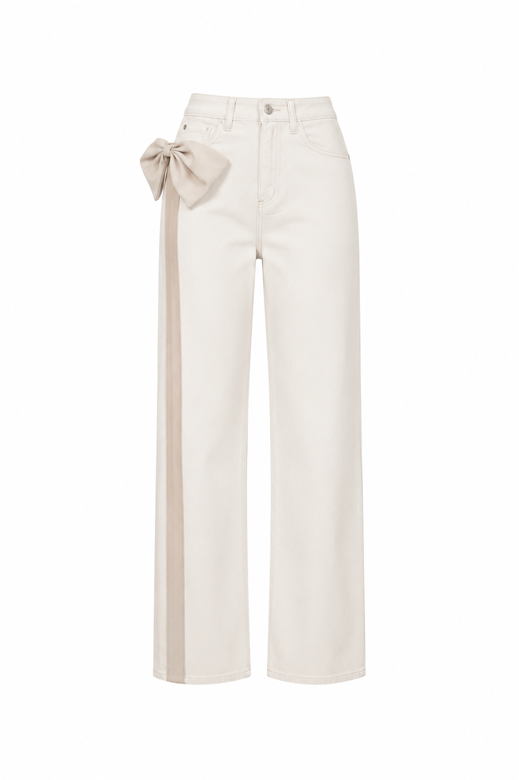 BOW CHARM WIDE LEG PANTS
