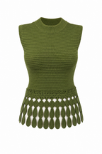 FRINGE CHARM KNIT TOP