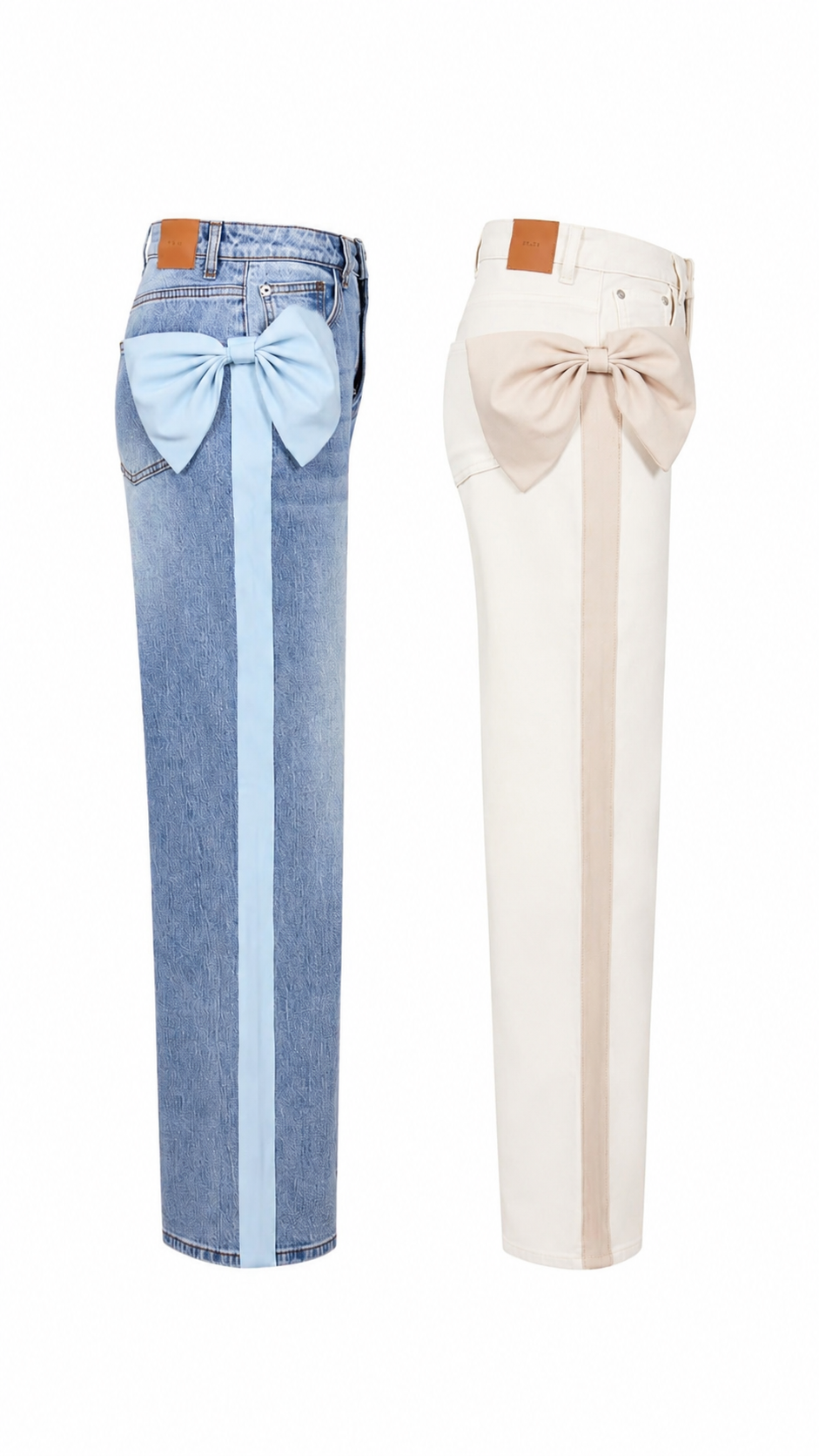 BOW CHARM WIDE LEG PANTS
