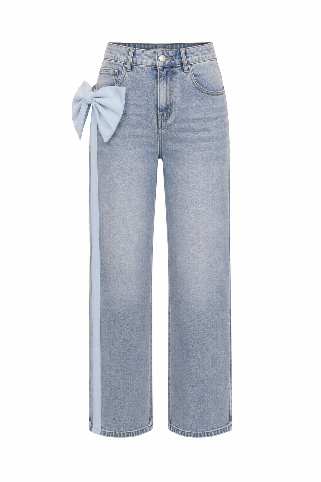 BOW CHARM WIDE LEG PANTS