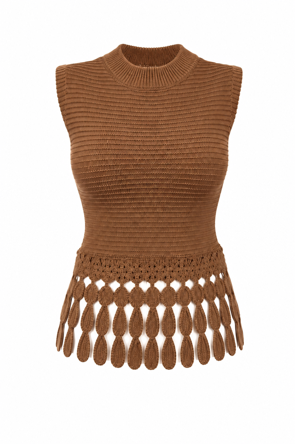 FRINGE CHARM KNIT TOP