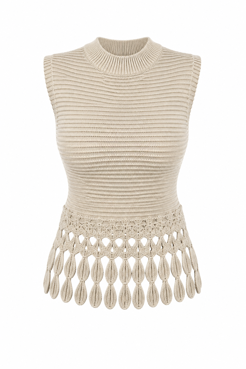 FRINGE CHARM KNIT TOP