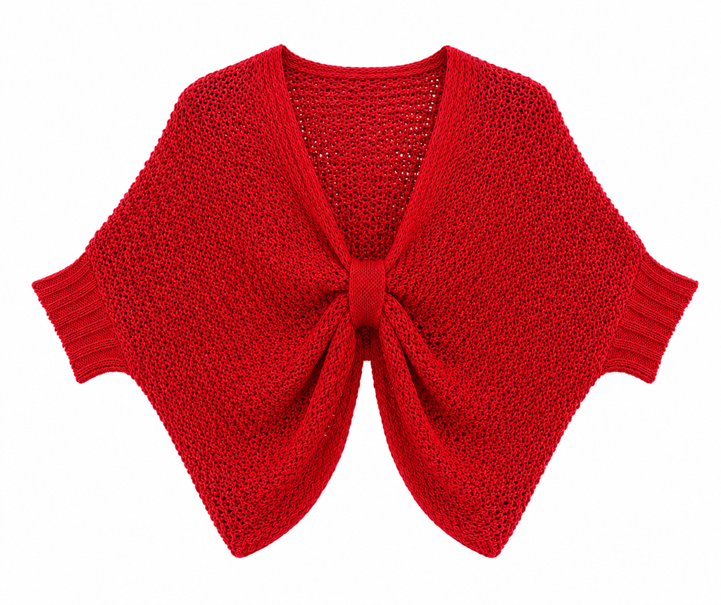 KNIT TIE FRONT SWEATER