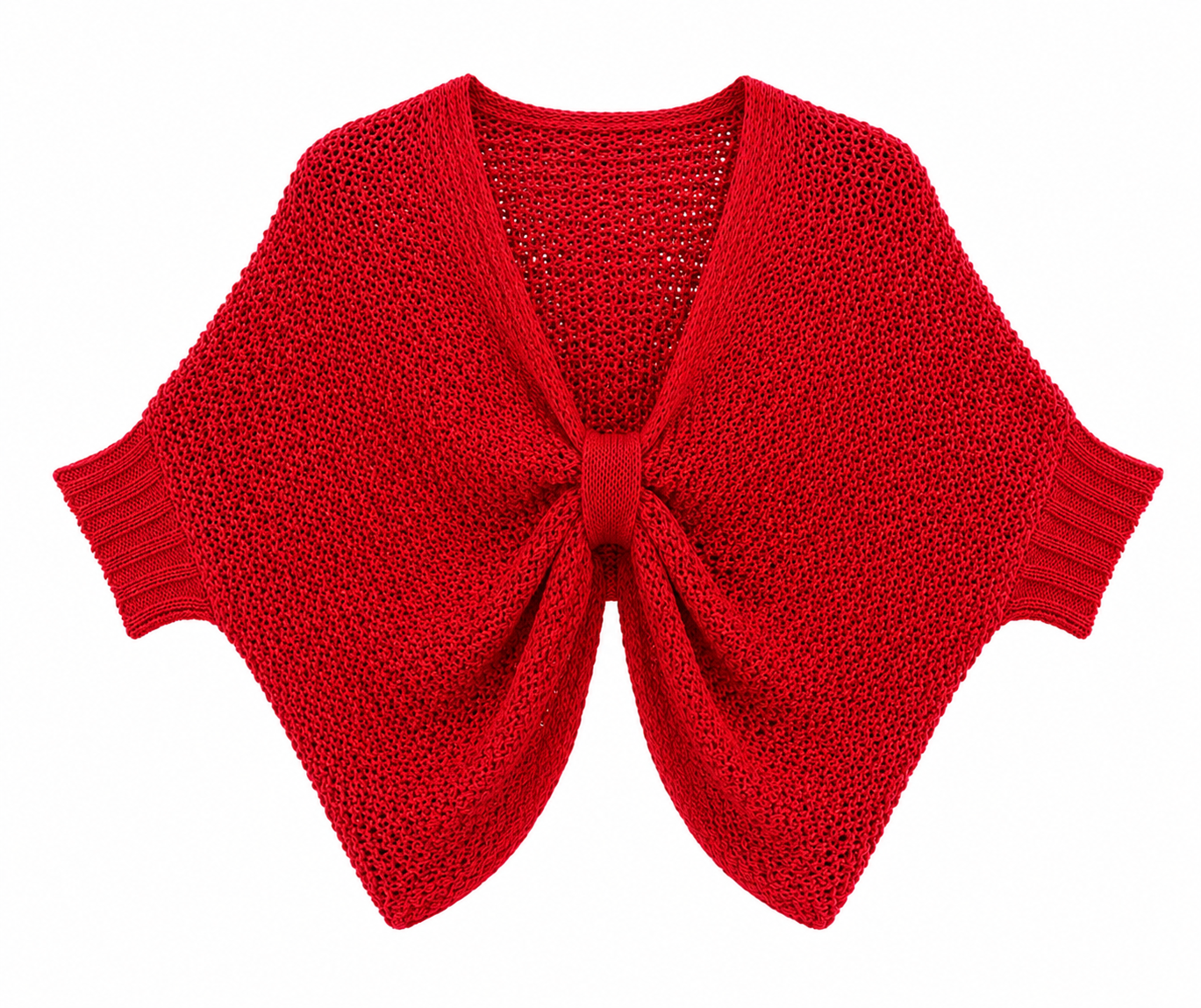 KNIT TIE FRONT SWEATER