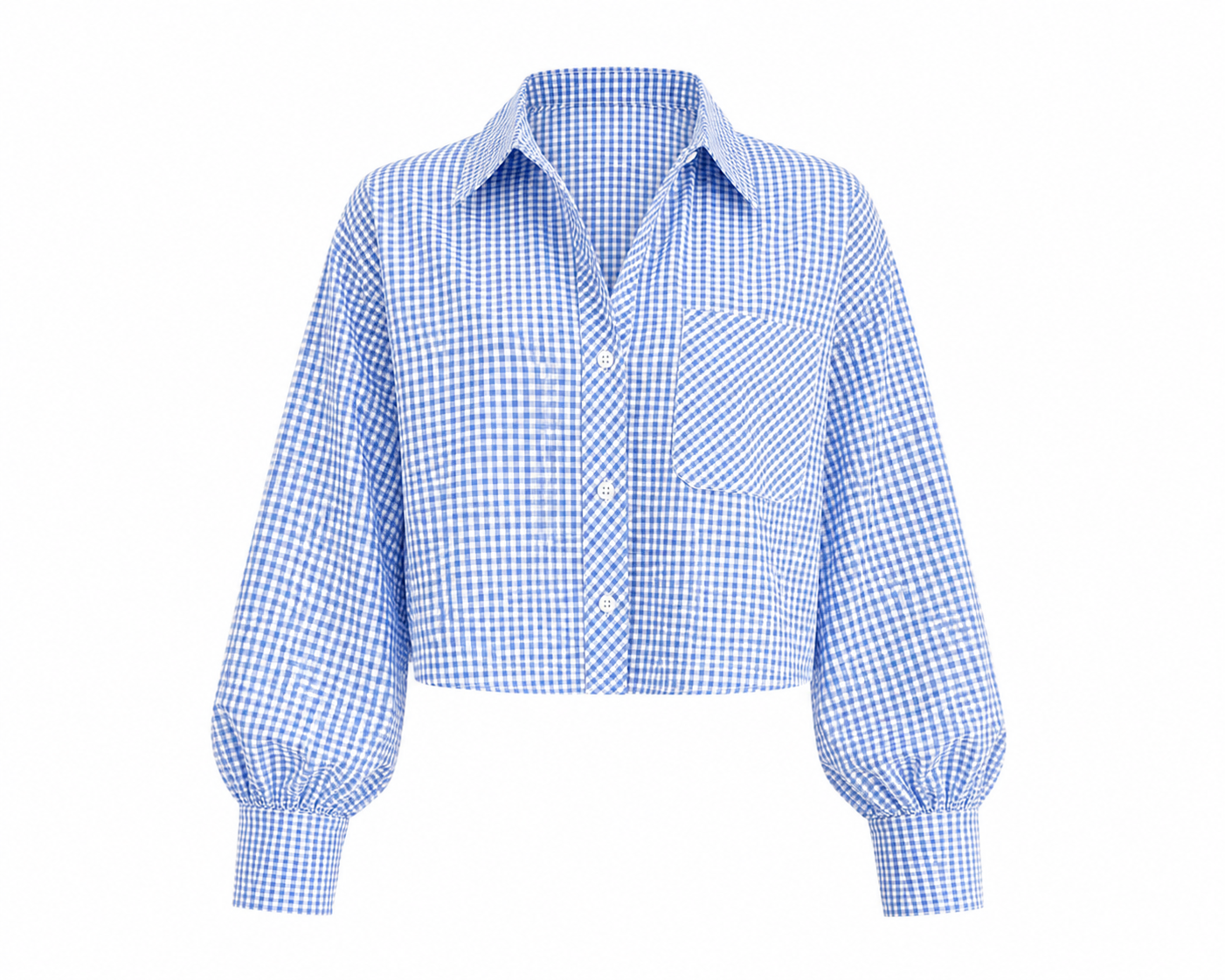 GINGHAM CROPPED SHIRT
