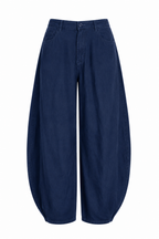 BARREL LINEN PANTS