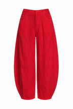 BARREL LINEN PANTS
