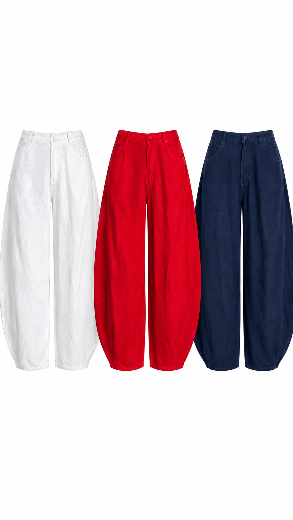BARREL LINEN PANTS
