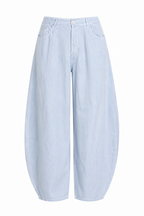 BARREL LINEN PANTS