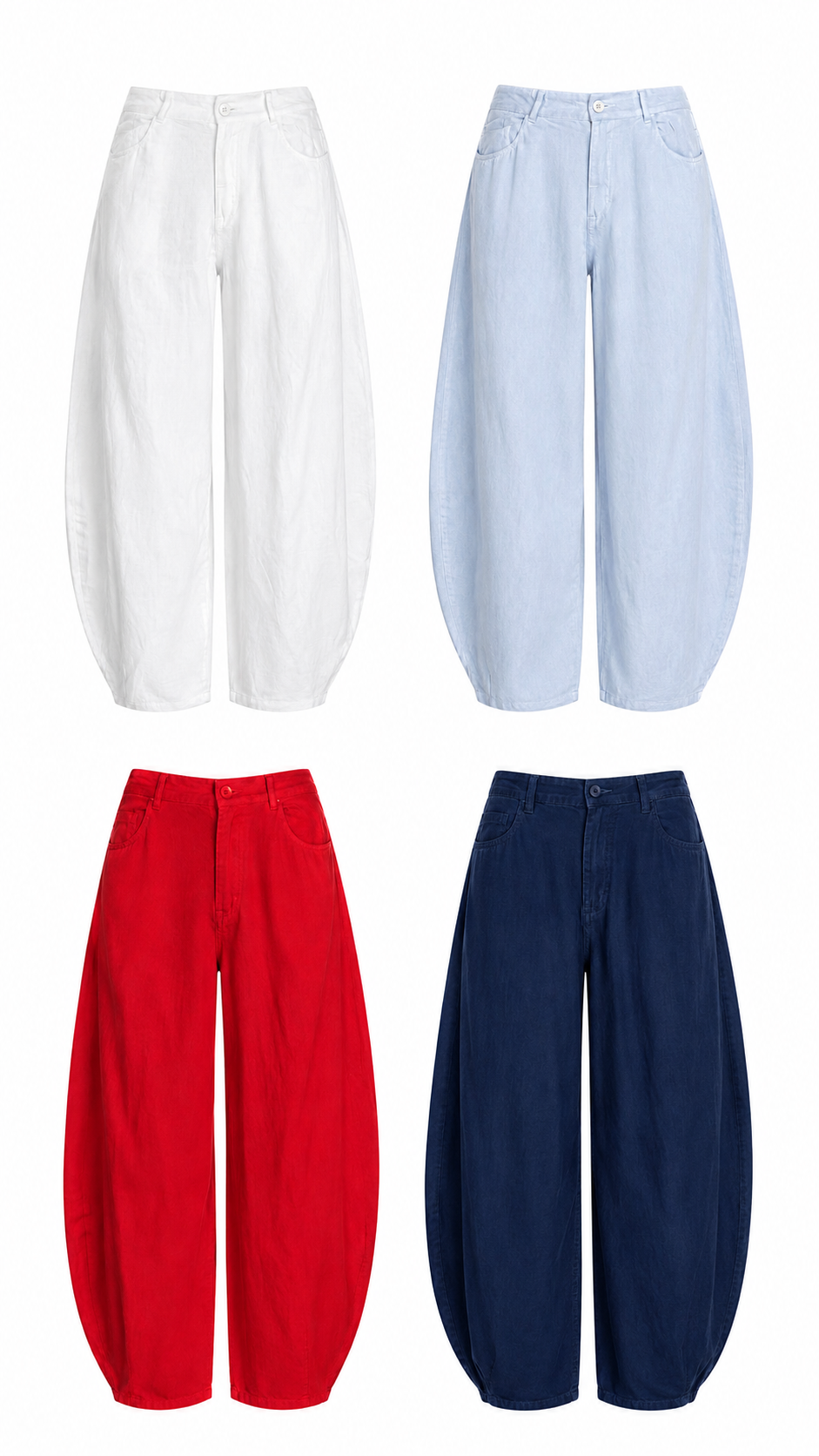 BARREL LINEN PANTS