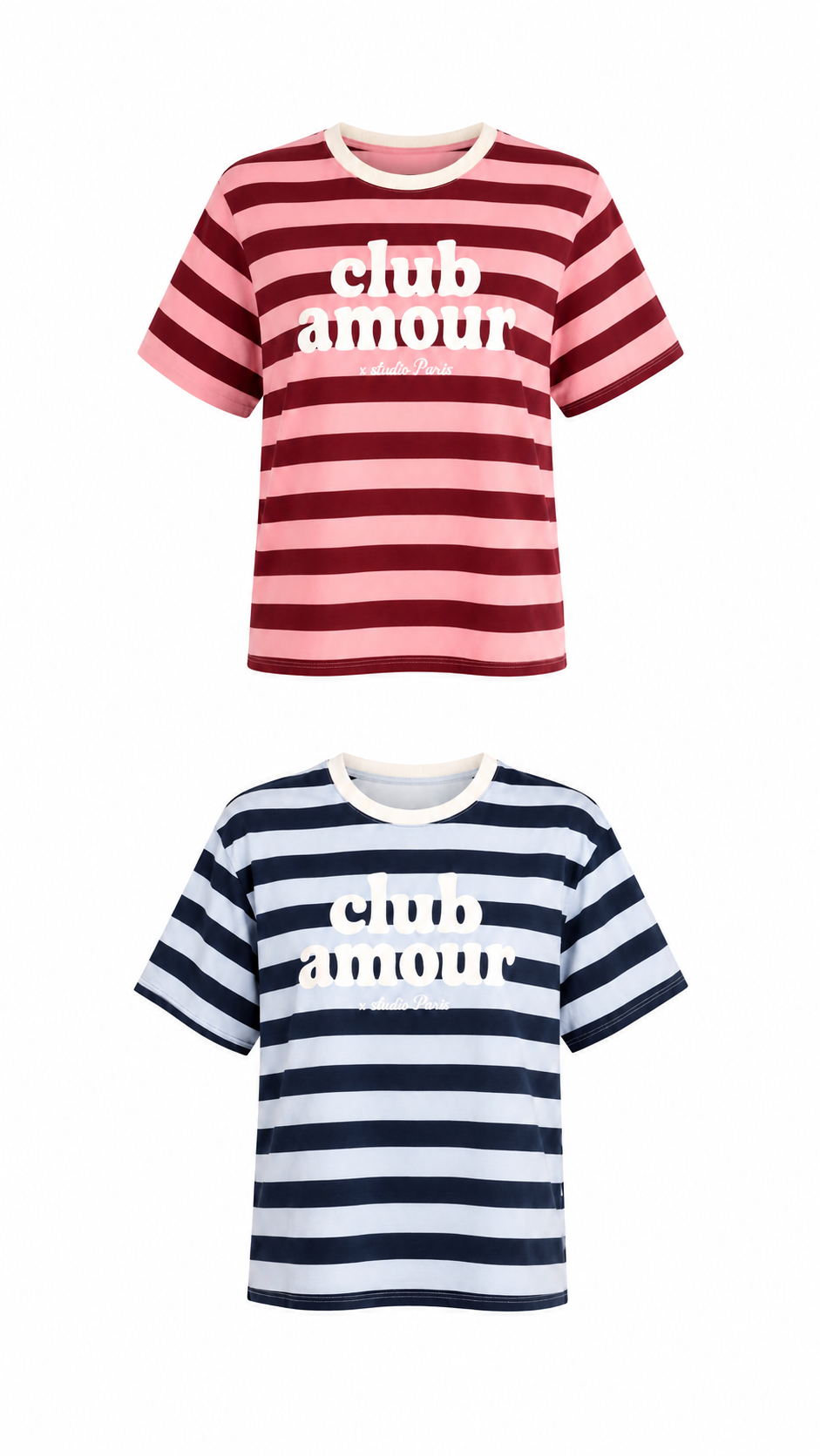 CLUB AMOUR STRIPED T-SHIRT