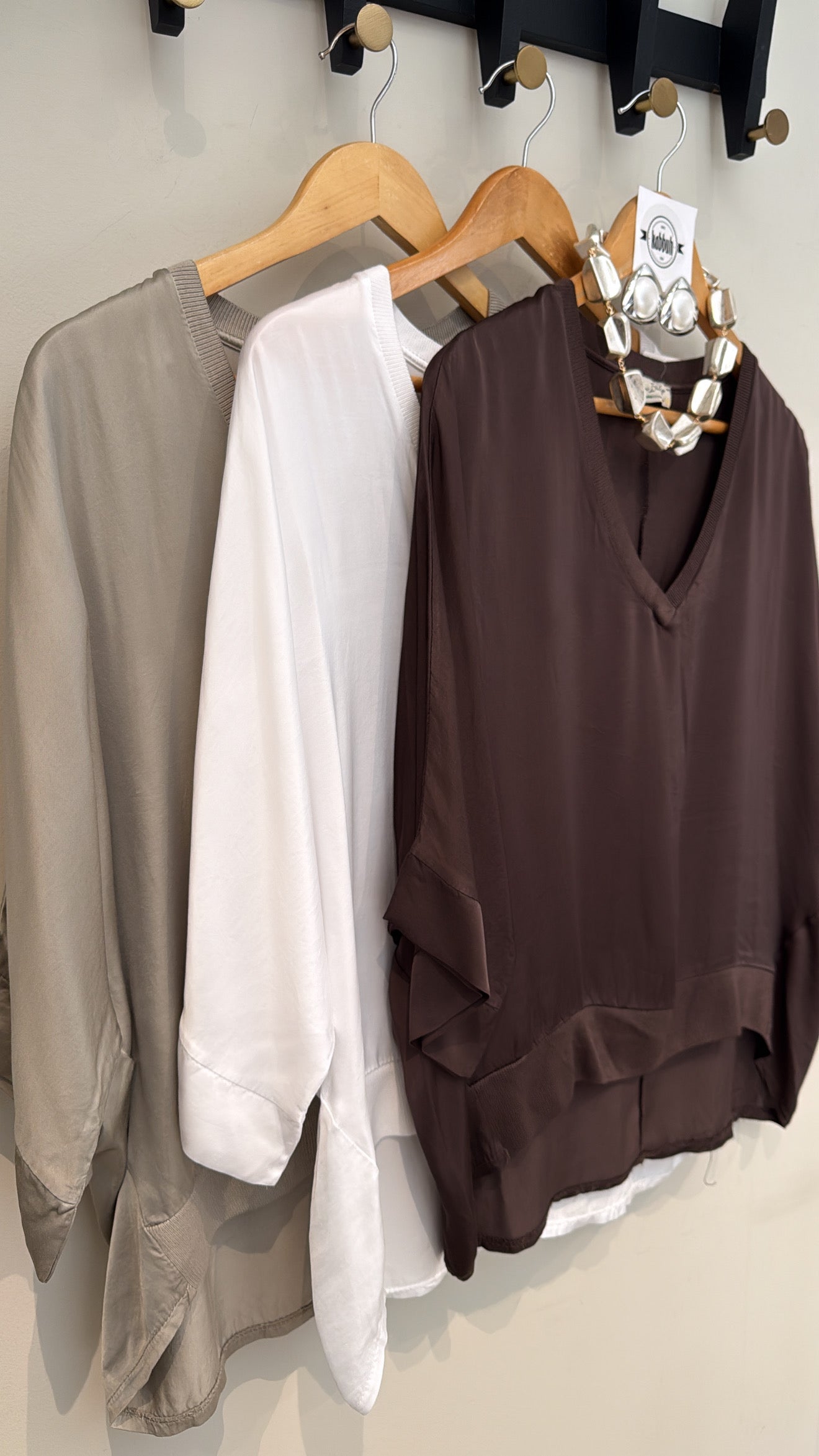 CAMILA SATIN BLOUSE SWEATER