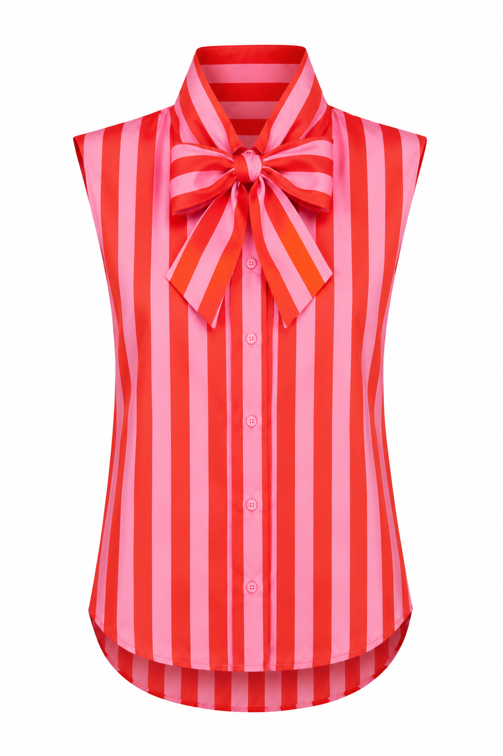 BOW STRIPE BLOUSE