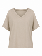 ESSENTIAL DRAPE V-NECK TOP