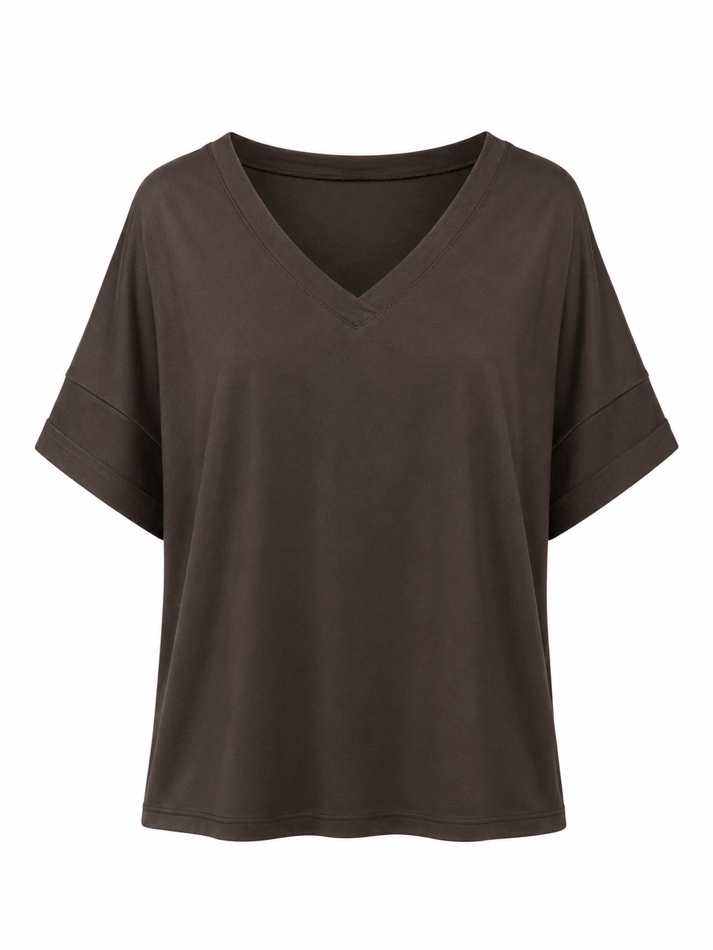 ESSENTIAL DRAPE V-NECK TOP